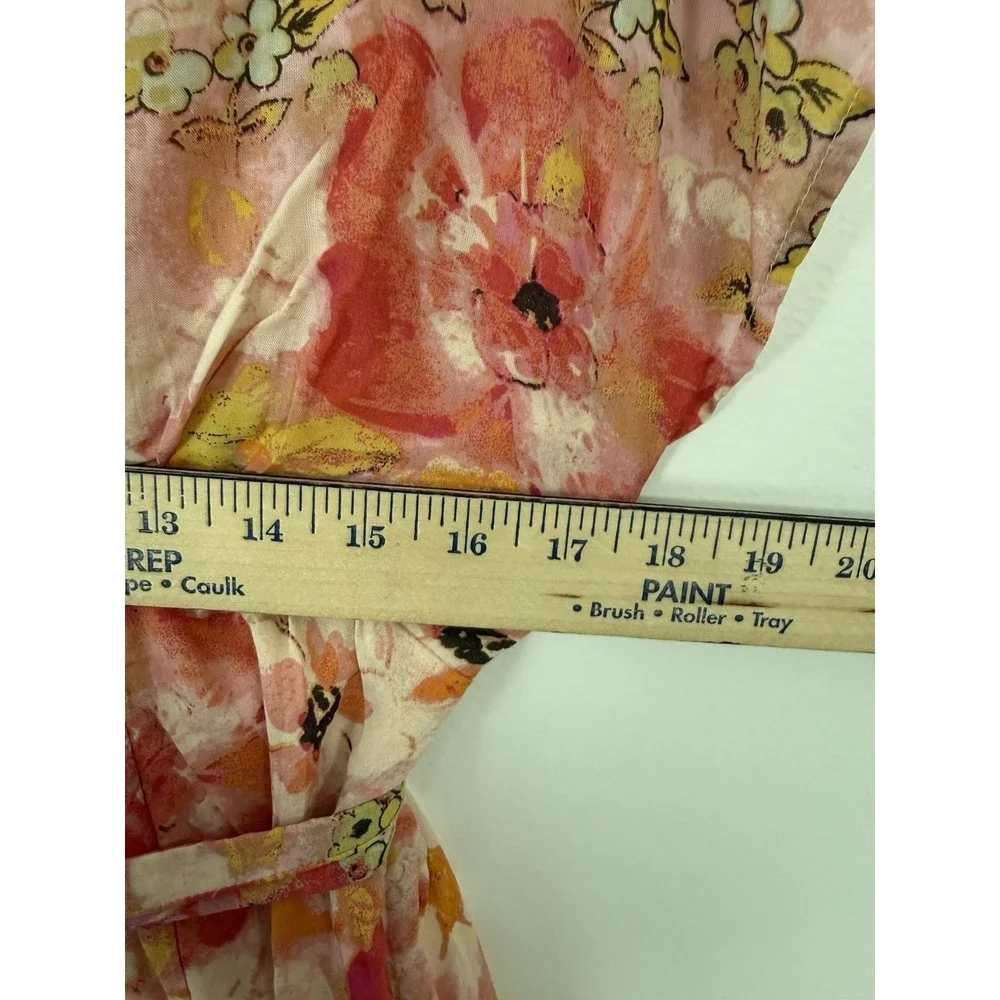 Free People Freedy Tie Mini Dress Fruit Punch Floral Print Size XS Party Wedding